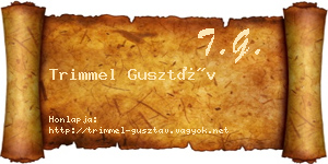 Trimmel Gusztáv névjegykártya