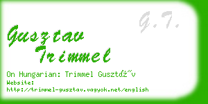 gusztav trimmel business card